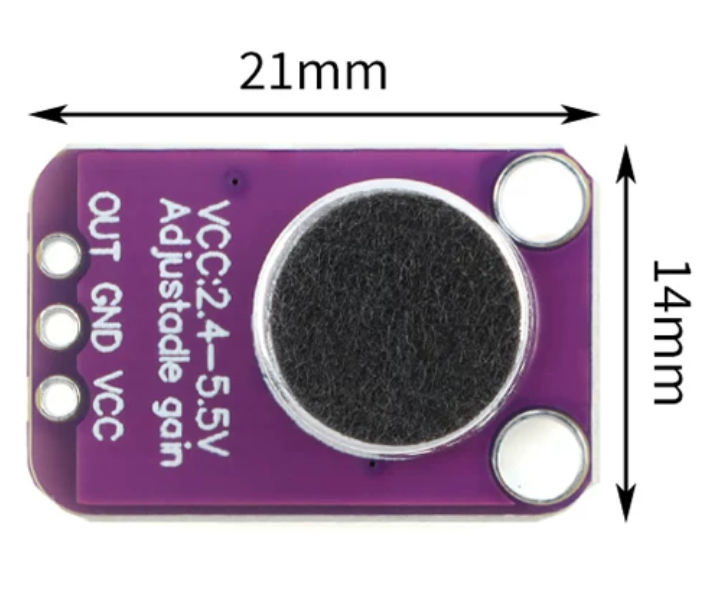 MAX4466 Amplifier Module Pinout